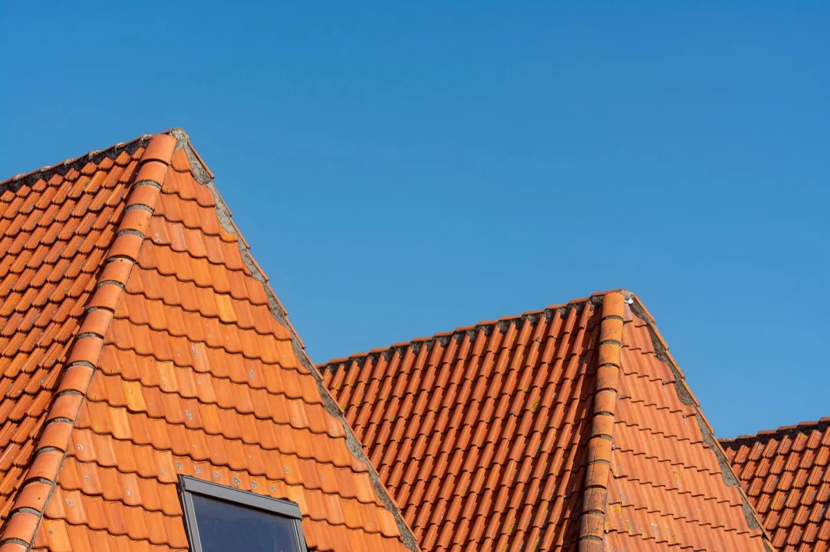 Clay barrel tile rooflines on homes in Tallahassee, FL
